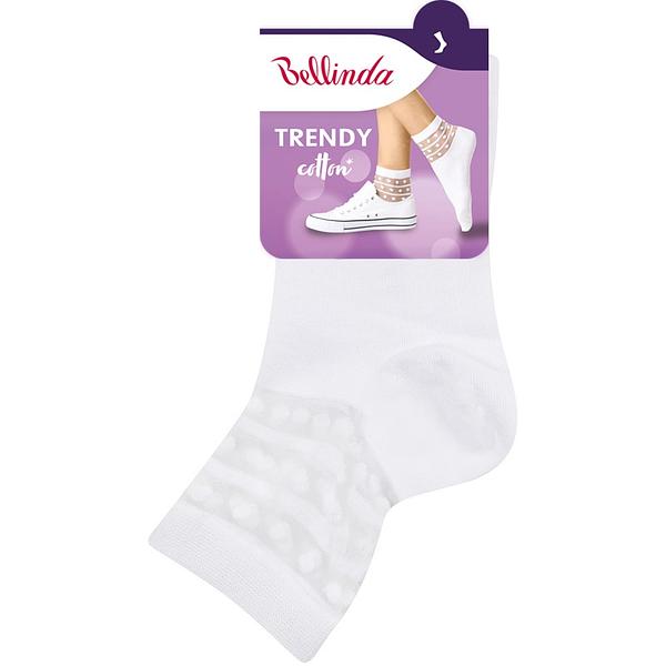 Bellinda TRENDY COTTON SOCKS - Women&#039;s socks with decorative trim - white